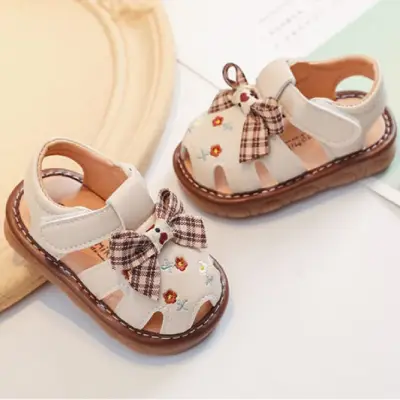 Girls' Floral Bow Sandals