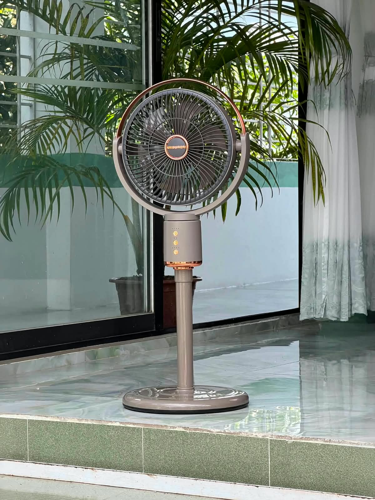 ConSuper 2-in-1 Rechargeable Air Circulator Pedestal & Table Fan
