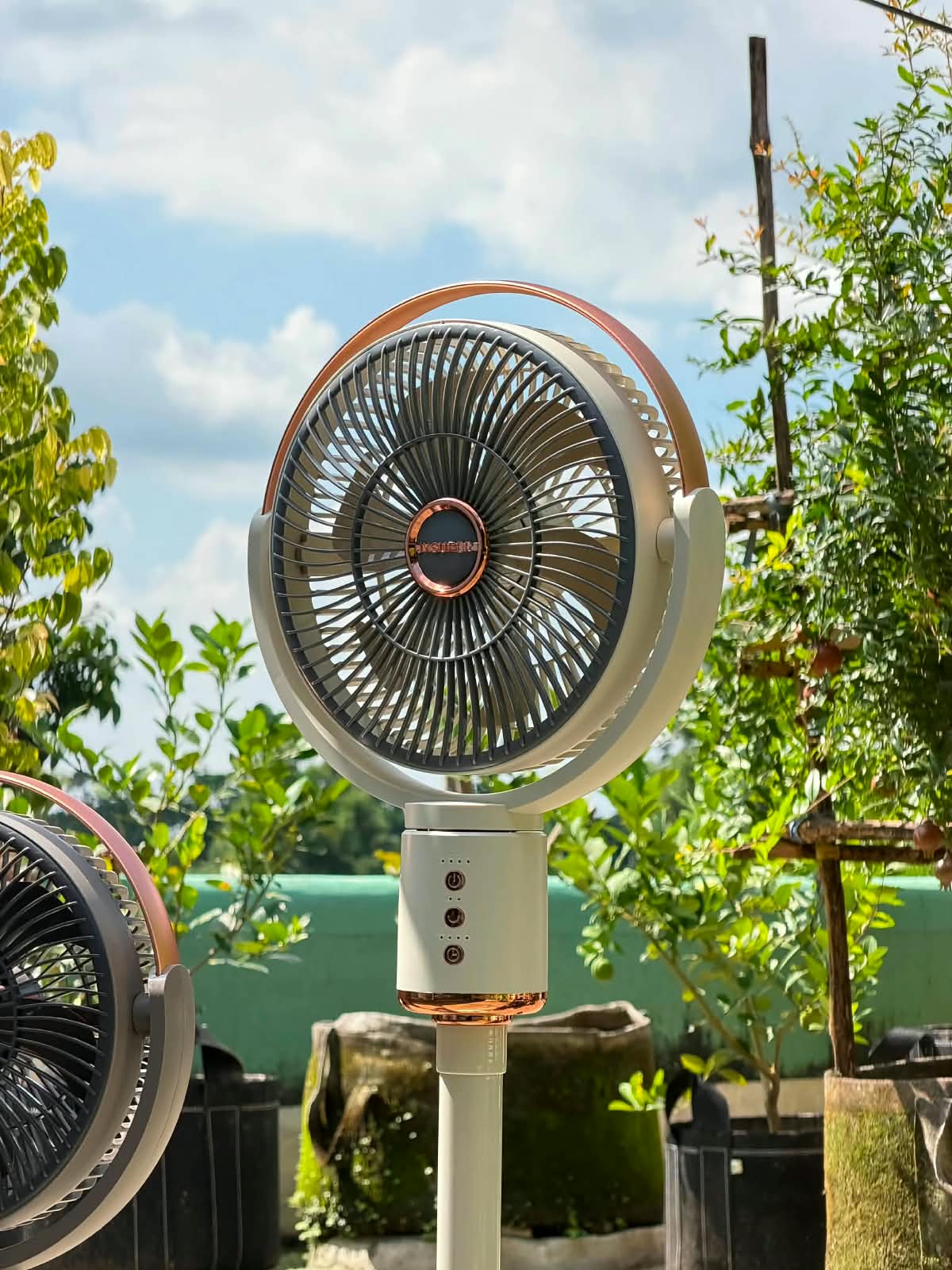 ConSuper 2-in-1 Rechargeable Air Circulator Pedestal & Table Fan